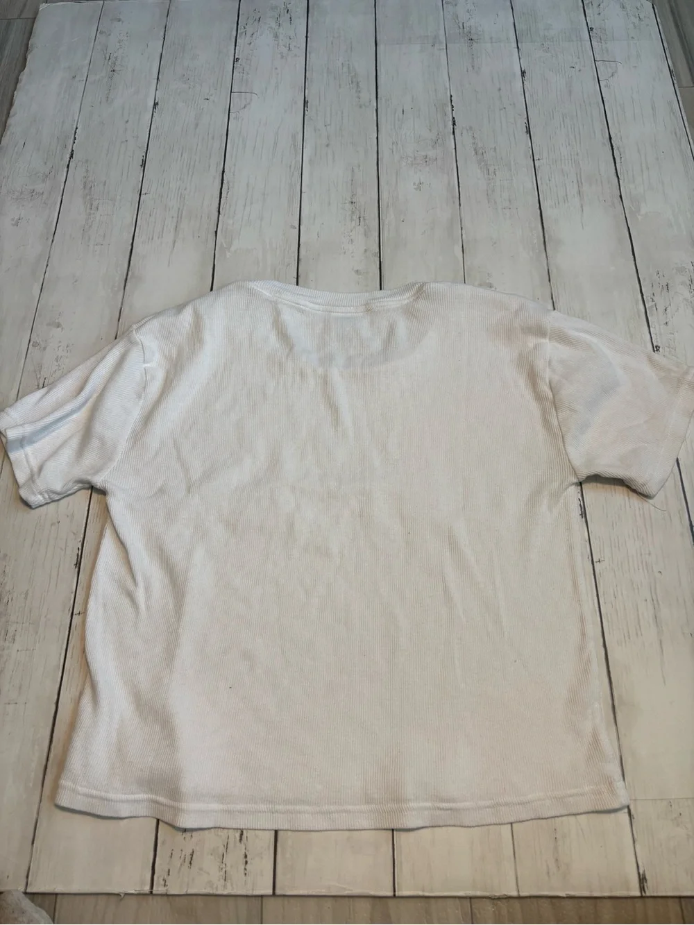 Victoria's Secret PINK White Ribbed Tee
